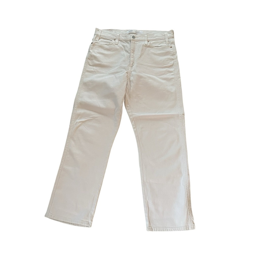 Levi's Signature Size 10 W30 Heritage High Rise Straight White Jeans 98% Cotton